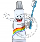Cartoon Toothpaste Character
