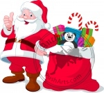 Santa Claus with sack full of gifts