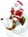 Santa Claus on Polar Bear