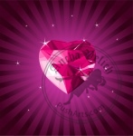 Valentine crystal love heart