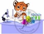 Cute Tiger Scientist