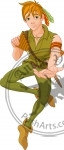 Boy wearing Peter Pan costume