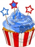 Patriotic cupcake