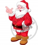 Christmas Santa pointing