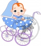 Baby boy in carriage