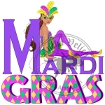 Mardi Gras Girl Design