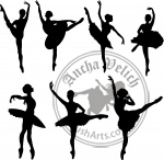 Ballet dancers silhouettes