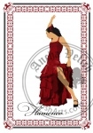 Beautiful young woman dancing flamenco