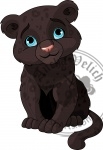 Black panther cub