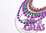 Mardi Gras beads background