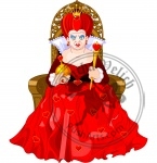 Angry Queen on throne