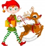 Christmas Elf and Rudolph