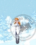 Cute Girl Enjoying a Snowfall