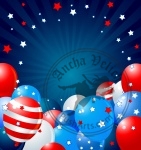 Patriotic balloons border