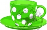 Green cup and saucer