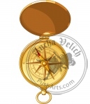 Old Look Compass With Windrose