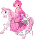 Princess riding horse
