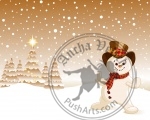 Snowman Christmas background