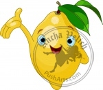 Cheerful Cartoon Lemon character