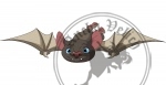 Halloween bat in flight