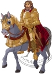 Medieval King Horseback