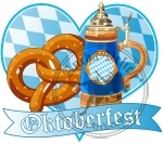 Oktoberfest pretzel and mug