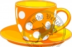 Yellow cup and saucer