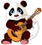 Panda guitarist