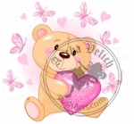 Teddy Bear Holds Heart