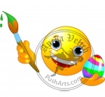 Emoticon coloring Easter Egg