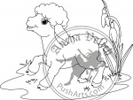 Easter lamb. Coloring page