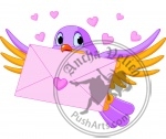 Bird with love letter