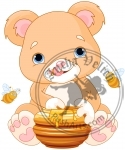 Bear Holds Honey Jar